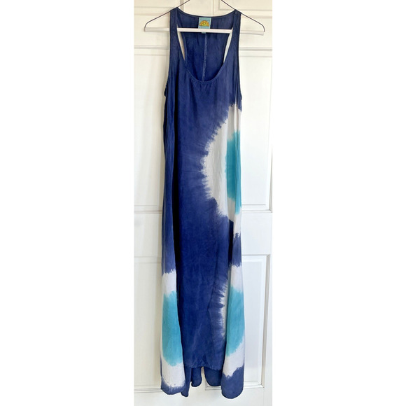 C & C California Women's Tie Dye Maxi Dress Size S Boho Flowy Beach Coastal - Picture 1 of 16